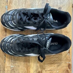 Kids Diadora Black and White Soccer cleats